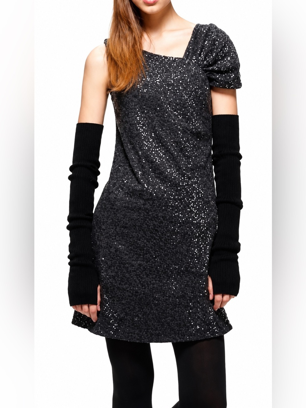 Seamline Cynthia Steffe NWT charcoal sequin cocktail dress, size 6